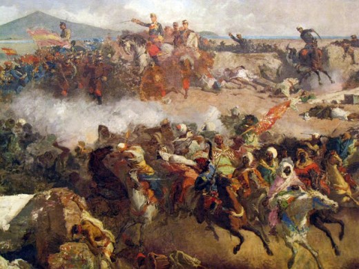 Voluntaris Catalans - Batalla de Tetuán - Mariano Fortuny - detall central